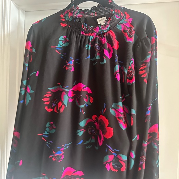 J. Crew Pink Ruffled Long Sleeve Blouse - Picture 1 of 3